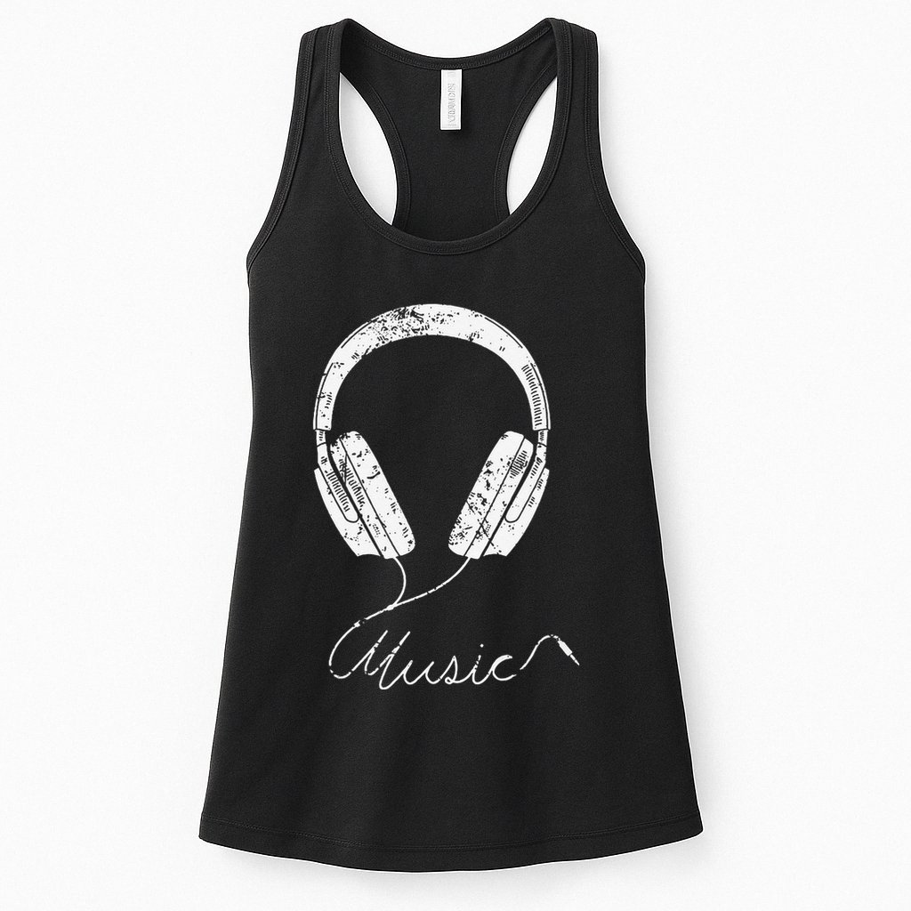 Headphone Music Womens Tank Top
