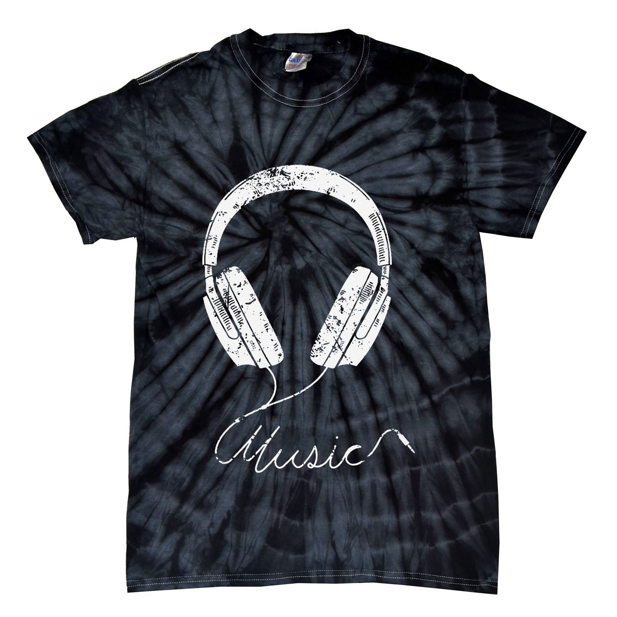 Headphone Music Tie-Dye T-Shirt