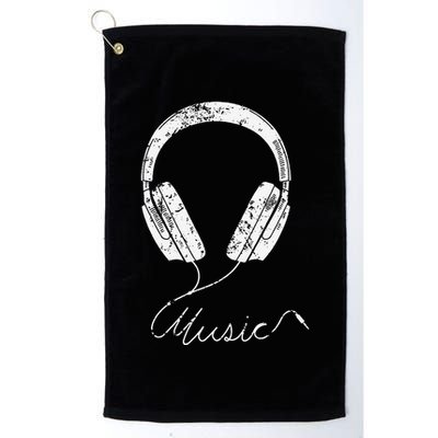 Headphone Music Golf Towel