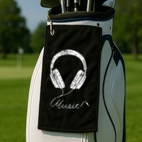 Headphone Music Golf Towel