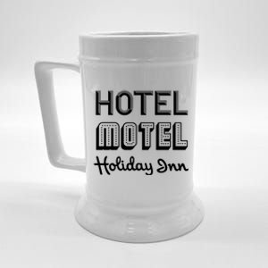 Hotel Motel Holiday Inn Funny Retro Hip Hop Rap Music Beer Stein