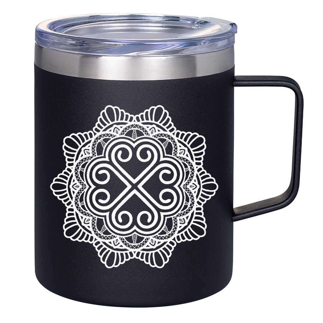 Hmong Miao Hmoob Traditional Pattern 12oz Stainless Steel Coffee Mug