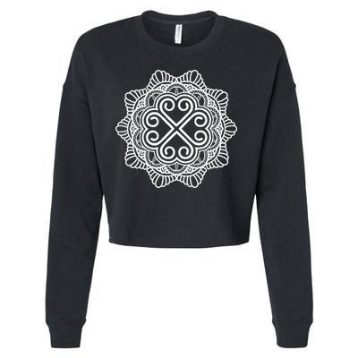 Hmong Miao Hmoob Traditional Pattern Cropped Pullover Crew