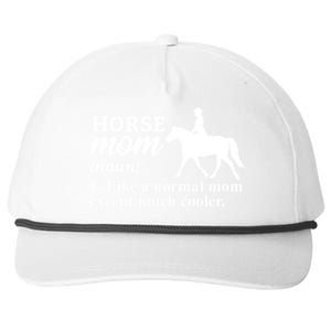 Horse Mom Horseback Riding Horse Farm Horse Racing Funny Gift Snapback Five-Panel Rope Hat