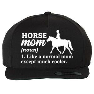 Horse Mom Horseback Riding Horse Farm Horse Racing Funny Gift Wool Snapback Cap