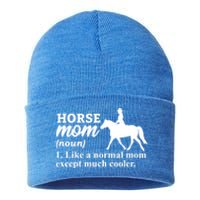 Horse Mom Horseback Riding Horse Farm Horse Racing Funny Gift Sustainable Knit Beanie