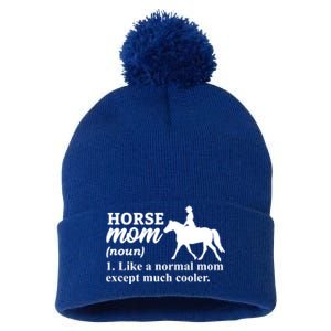 Horse Mom Horseback Riding Horse Farm Horse Racing Funny Gift Pom Pom 12in Knit Beanie