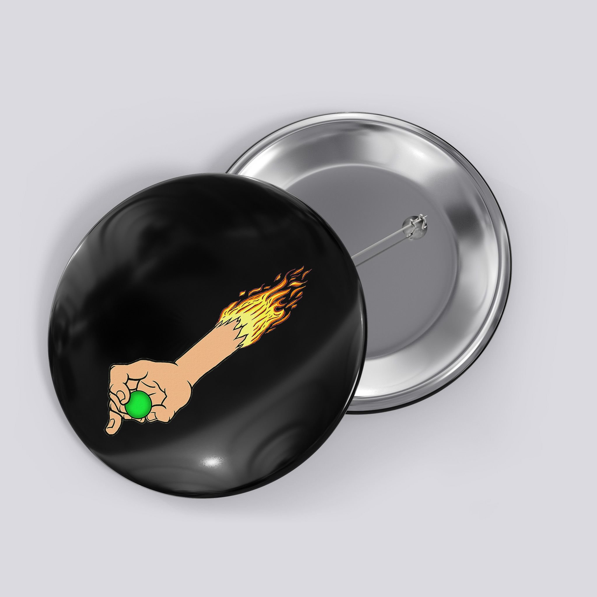 Heavy Metal Hand Of Hanover Fiste Button