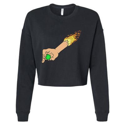 Heavy Metal Hand Of Hanover Fiste Cropped Pullover Crew