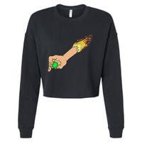 Heavy Metal Hand Of Hanover Fiste Cropped Pullover Crew