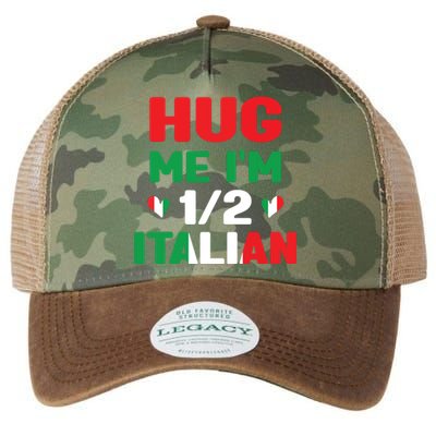 Hug Me Im 12 Half Italian American Italian Funny Italians Legacy Tie Dye Trucker Hat