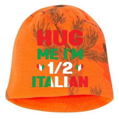 Hug Me Im 12 Half Italian American Italian Funny Italians Kati - Camo Knit Beanie