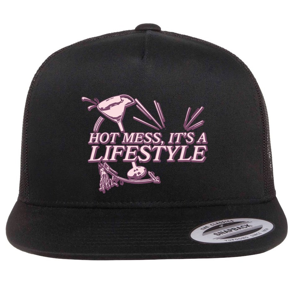 Hot Mess ItS A Lifestyle Flat Bill Trucker Hat