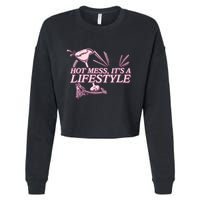 Hot Mess ItS A Lifestyle Cropped Pullover Crew
