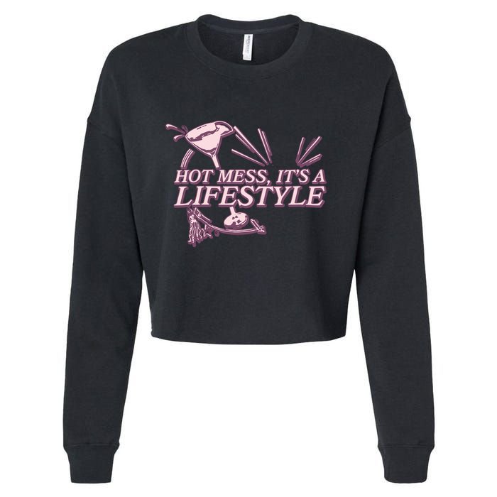 Hot Mess ItS A Lifestyle Cropped Pullover Crew