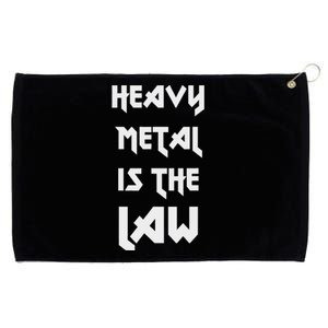 Heavy Metal Is The Law Metalhead Grommeted Golf Towel