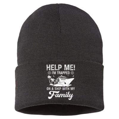 Help Me Im Trapped On A Ship With My Family Cruising Sailing Sustainable Knit Beanie