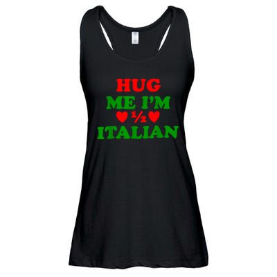 Hug Me Im 1/2 Half Italian Funny American Italian Ladies Essential Flowy Tank