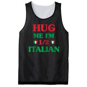 Hug Me Im 1/2 Half Italian Funny American Italian Tee Mesh Reversible Basketball Jersey Tank