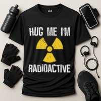 Hug Me IM Radioactive Cancer Awareness Gift Cooling Performance Crew T-Shirt