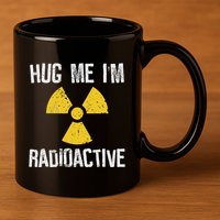 Hug Me IM Radioactive Cancer Awareness Gift 11oz C Handle Ceramic Mug