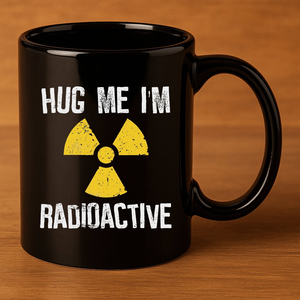 Hug Me IM Radioactive Cancer Awareness Gift 11oz C Handle Ceramic Mug