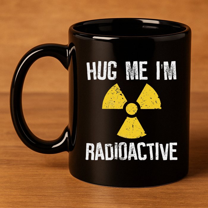 Hug Me IM Radioactive Cancer Awareness Gift 11oz C Handle Ceramic Mug