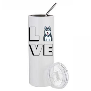 Husky Mama I Love My Siberian Husky Love Gift Stainless Steel Tumbler