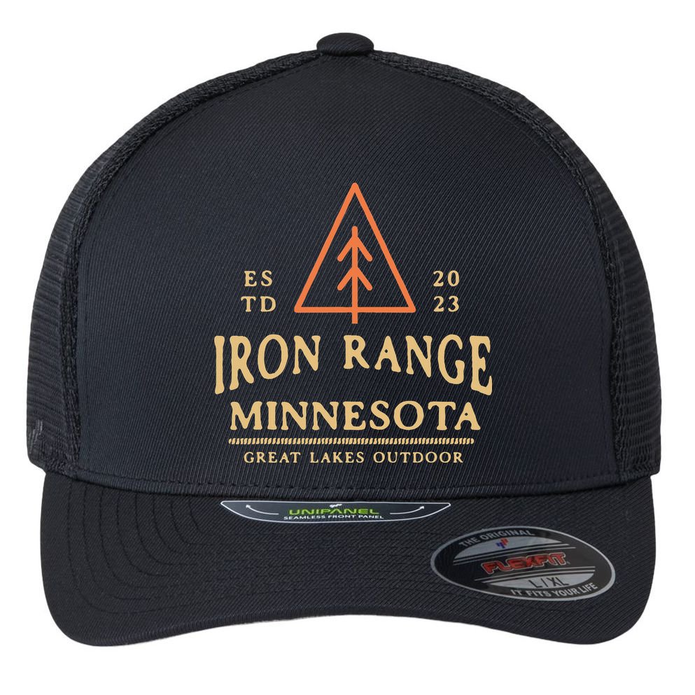 Hibbing Mn Iron Range Minnesota Northern Mn Graphic Flexfit Unipanel Trucker Cap