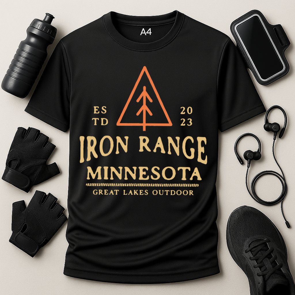 Hibbing Mn Iron Range Minnesota Northern Mn Graphic Cooling Performance Crew T-Shirt