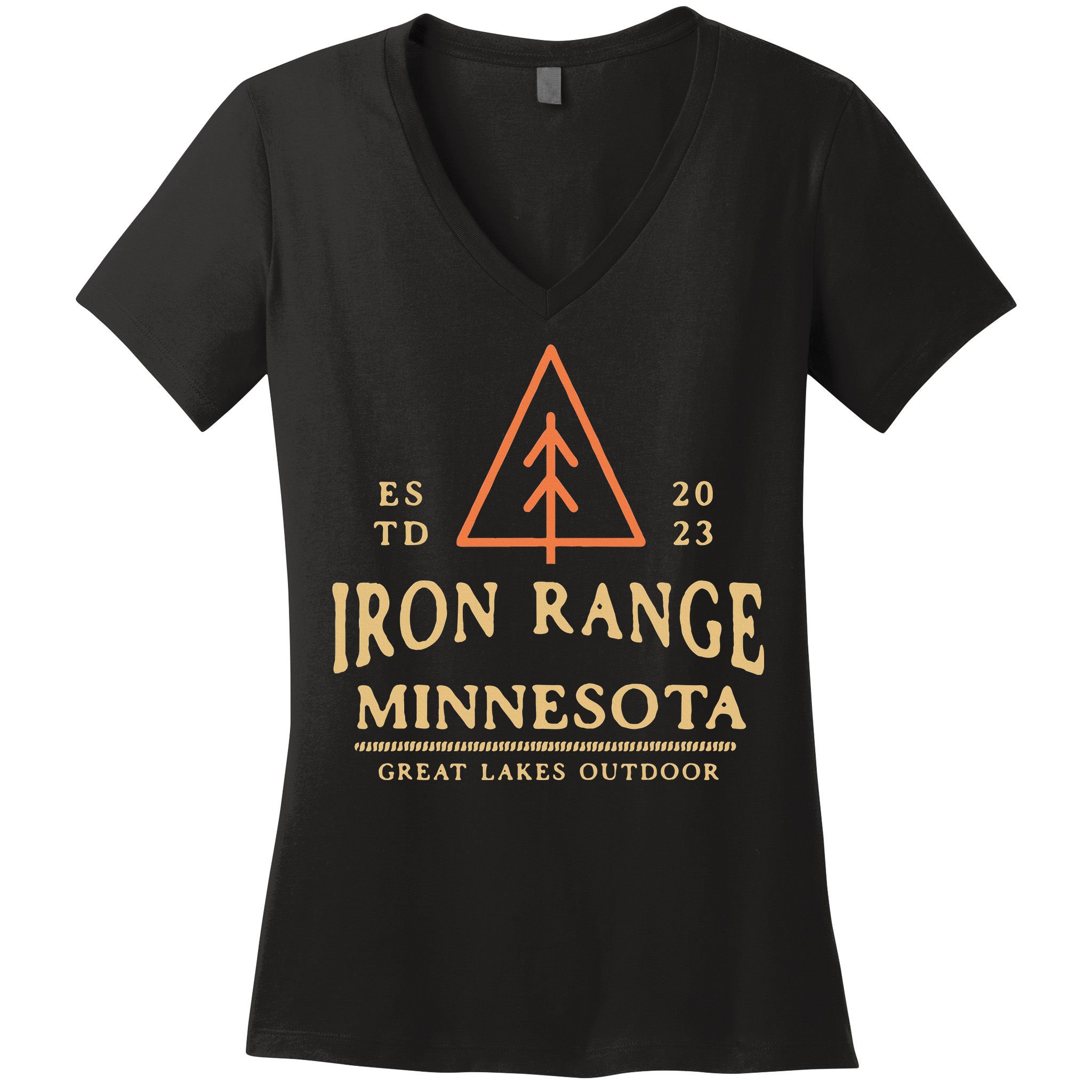 Hibbing Mn Iron Range Minnesota Northern Mn Graphic Women's V-Neck T-Shirt