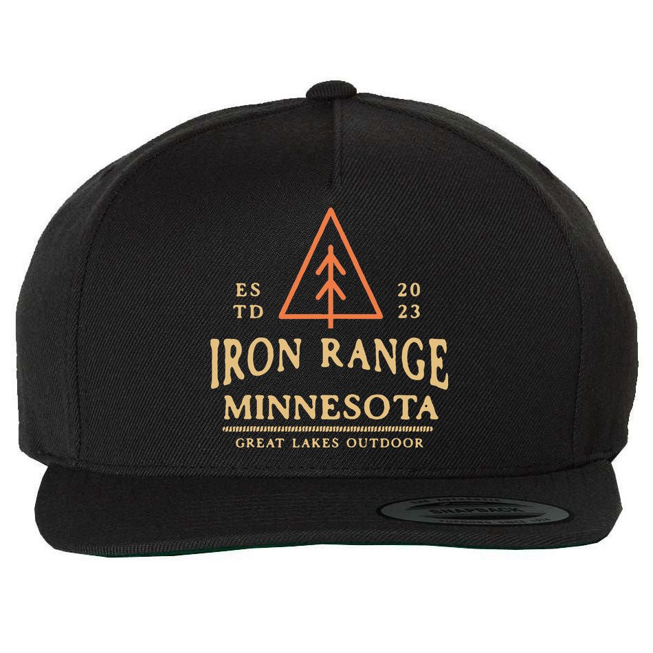 Hibbing Mn Iron Range Minnesota Northern Mn Graphic Wool Snapback Cap