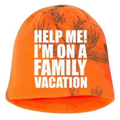 Help Me Im On A Family Vacation Gift Kati - Camo Knit Beanie