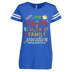 Help Me Im On Family Vacation Funny Family Vacation Cute Gift Enza Ladies Jersey Football T-Shirt