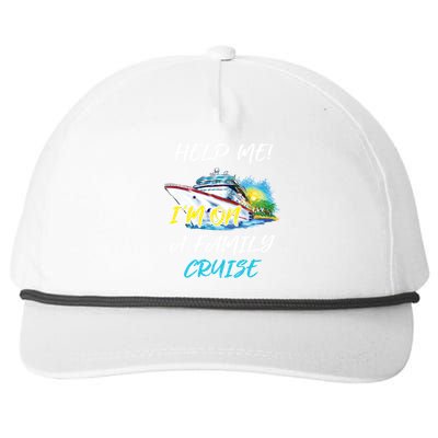 Help Me Im On Family Cruise Cruising Vacation Christmas Cute Gift Snapback Five-Panel Rope Hat