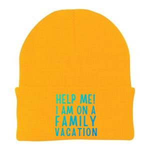 Help Me I Am On A Family Vacation Gift Knit Cap Winter Beanie