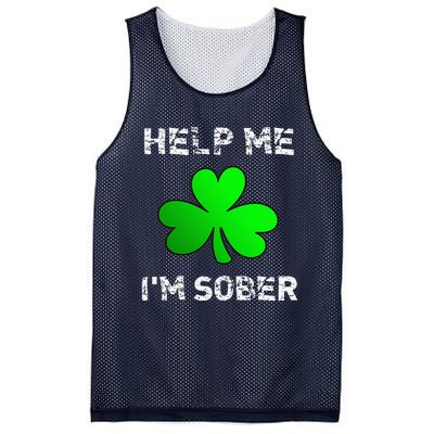 Help Me I'm Sober Funny St. Saint Patrick's Day Mesh Reversible Basketball Jersey Tank