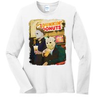 Halloween Movie Inspired Drinking Coffee Funny Humorous Ladies Long Sleeve Shirt