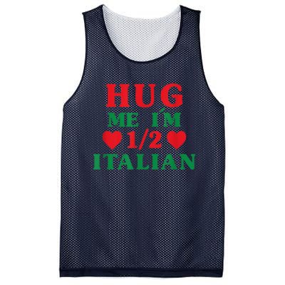 Hug Me I'm 1/2 Half Italian Funny American Italian  Wo Mesh Reversible Basketball Jersey Tank