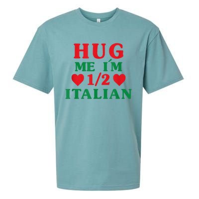 Hug Me I'm 1/2 Half Italian Funny American Italian  Wo Sueded Cloud Jersey T-Shirt