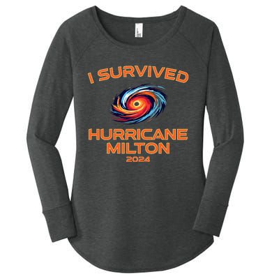 Hurricane Milton I Survived Florida Hurricane Fall 2024 Women's Perfect Tri Tunic Long Sleeve Shirt