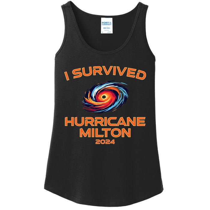 Hurricane Milton I Survived Florida Hurricane Fall 2024 Ladies Essential Tank