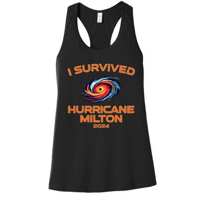 Hurricane Milton I Survived Florida Hurricane Fall 2024 Women's Racerback Tank