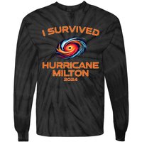 Hurricane Milton I Survived Florida Hurricane Fall 2024 Tie-Dye Long Sleeve Shirt