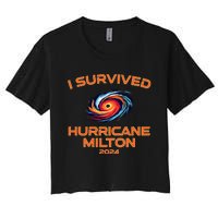 Hurricane Milton I Survived Florida Hurricane Fall 2024 Women's Crop Top Tee