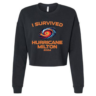 Hurricane Milton I Survived Florida Hurricane Fall 2024 Cropped Pullover Crew