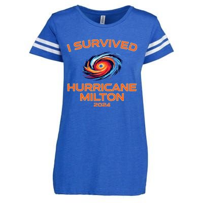 Hurricane Milton I Survived Florida Hurricane Fall 2024 Enza Ladies Jersey Football T-Shirt