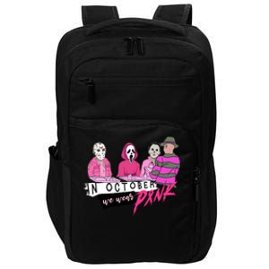 Horror Movies In October We Wear Pink For Breast Cancer Awareness Impact Tech Backpack