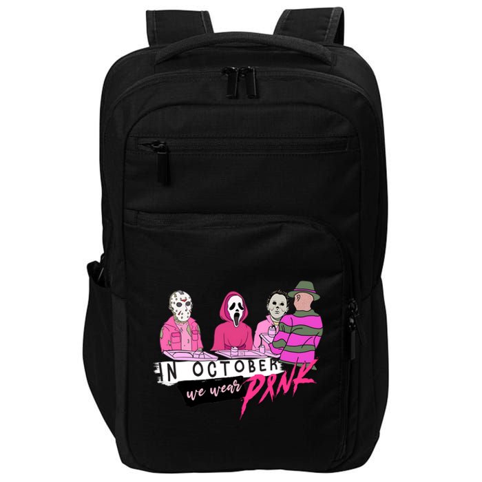 Horror Movies In October We Wear Pink For Breast Cancer Awareness Impact Tech Backpack