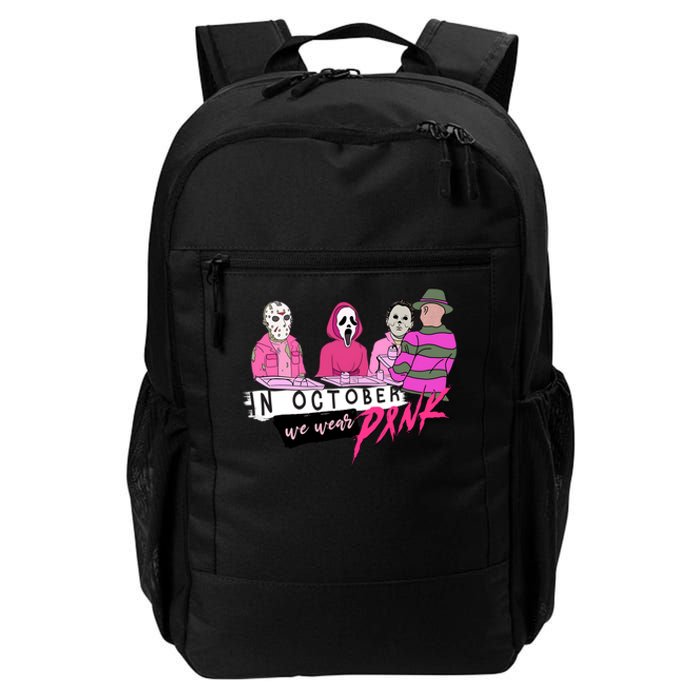 Horror Movies In October We Wear Pink For Breast Cancer Awareness Daily Commute Backpack